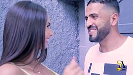 Latina Sucks Big Cock In Doggy Facial Massage