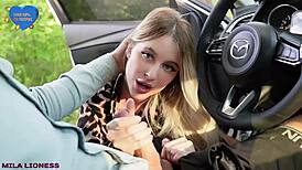 This stranger called herself a dick hunter and made me cum outdoors