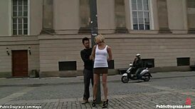 Blonde Gang Banged Public Outdoor Bondage