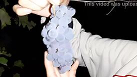 Russian neighbor repays grapes with intense lesbian pussy licking