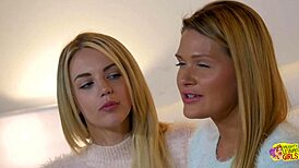 One Lesbian Friend Using Sex Toy Licking Other Ones Pink Taco