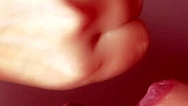 Japanese wife gives close-up blowjob with cum in mouth 😍