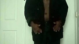 Stretching arms like exercise routine