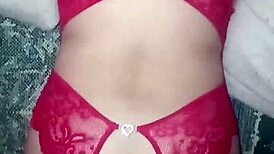 Red Lingerie Gets Soaked in Cum During Wild Group Swinger Session