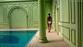 Hot Russian Babe Irina Russaka Bathes Underwater in Pool, Petite Skinny Teen Solo