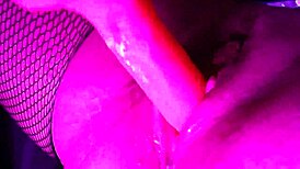 I'm squirting all over my pink dildo in stockings