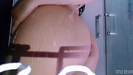 Latina Girl Spanks Ass in Shower