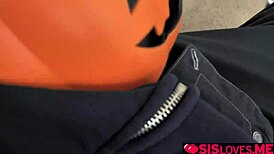 katie kush loves brother's big candy stick on halloween! 🍭