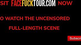 latina with big tits gets face stuffed by huge cock upside down! 😱