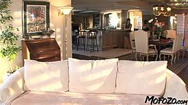 Black Haired Housewife Sucks Dick Deepthroat Style