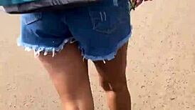 young brunette masturbates outdoors and gets assfucked by black bricklayer