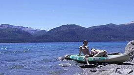 teen couple caught on beach