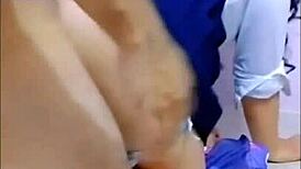 Mexican student masturbates in uniform, then gets fucked