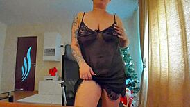 busty teen with natural tits does erotic dance