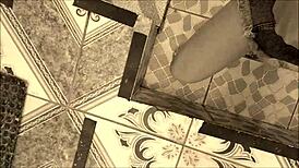 Stepsister causes erection with shaved pussy tease