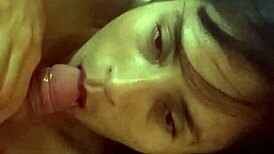 in robe, he slides dick into my mouth, i suck it good, then ride him hard, oops he cums inside 😏