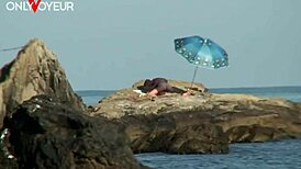 Blonde Milf Rides Hardcore at Nude Beach Photo Shoot