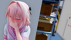 astolfo with monster cock cums after oral and sex