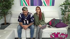 redhead teen piikara hints at getting intimate with her boyfriend in amateur couple video