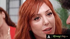 mommys boy - busty milfs reverse gangbang lucky donor for creampie!