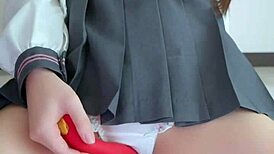 your classmate in cute underwear is addicted to vibration toys