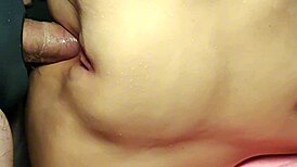 She has a nice fat pussy that gets close-up views during sex with toys, handjob, assfucking, and double penetration.