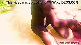 Fucking African Whore in Stream with Hardcore Bigdick Bang