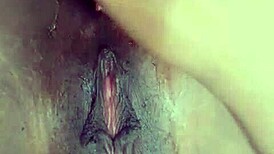 Ebony Babe Enjoys Anal Brush Play Leading To Intense Masturbation