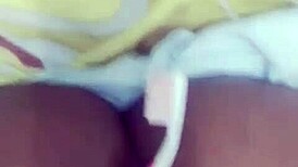 Ebony Babe Enjoys Anal Brush Play Leading To Intense Masturbation