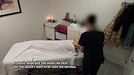 Shy japanese girl cums during special massage