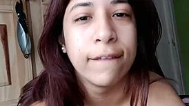 Selene shows her wet pussy with dildo