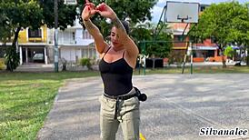 Busty Milf Silvana Lee Seduces Fitness Guy for Park Fuck - Angelcruzxx