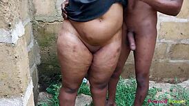 Banging big white ass girl bent over in doggystyle outdoor group.