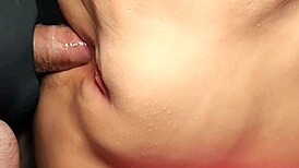 She has a nice fat pussy that gets close-up views during sex with toys, handjob, assfucking, and double penetration.