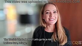 Tourist meets beautiful Larissa