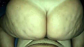 Look at this monster butt wife riding cock hard! What a slut!