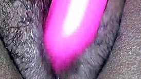 Miss chocolate squirt explodes in masturbation session