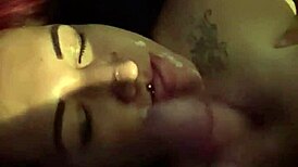 I got cum on my face from sucking cock, cumshot everywhere