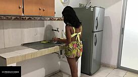 Colombian Teen 18+ Loves Hard Vaginal and Oral Action from Stepbrother