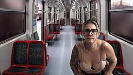 on the public train, I cornered this hot secretary and fucked her hard 😈