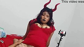 Quick rough doggystyle with my stepson after Halloween in my apartment