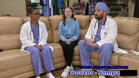 dr tampa roleplays handcuffed humiliation for cash with petite serena morgan