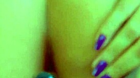 Desi beauty's close-up glass dildo masturbation