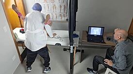 gyno doc bangs wife behind cuckold’s back.