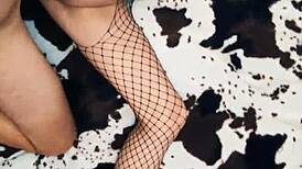 Beautiful Milf Wife in Stockings Seduces Husband for Anal