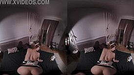 Dark room VR, clean up on aisle dick, babe!