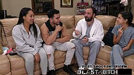 mia’s tight pussy pounded hard while brother watches in pov.