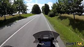 hunt4k bike ride turns into outdoor deepthroat sex