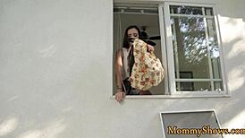 Tattooed Teen 18+ Babe Grinds on Stepmom