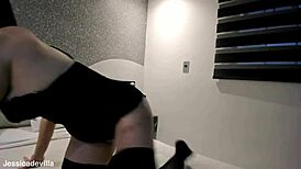 Plugged deep straight ass to mouth with huge dildo toys 😈